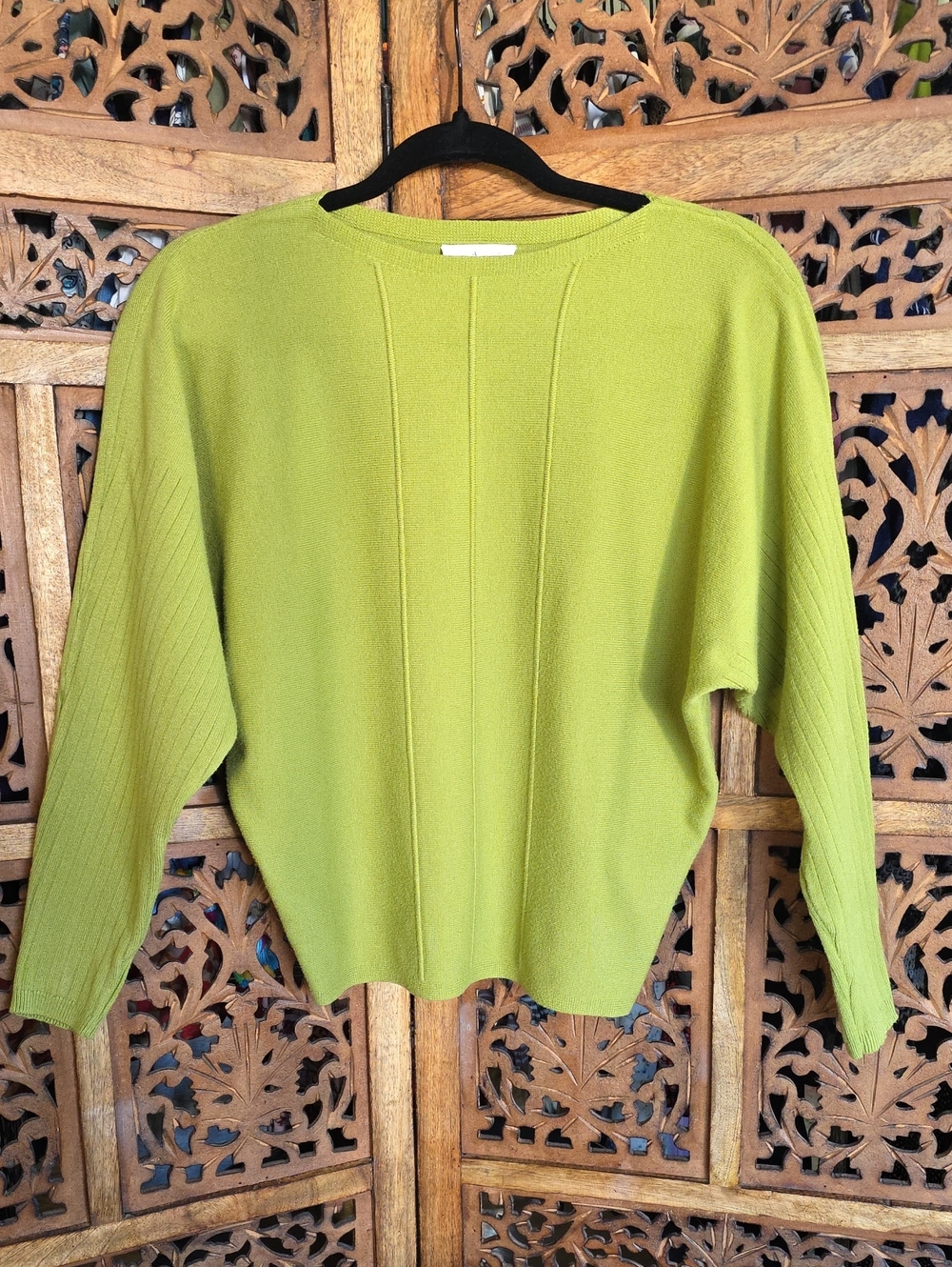 Milano Olive Green Crewneck Knit Sweater